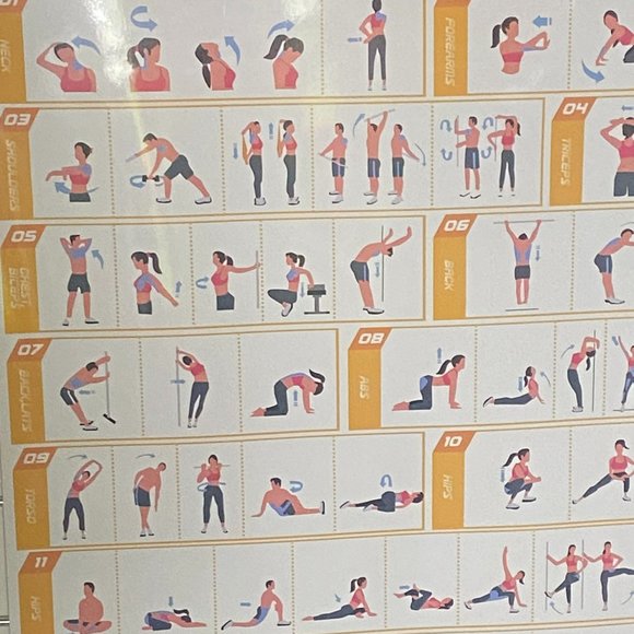 SENSU Yoga Poses + Stretching Exercises + Pilates Mat Work Poster Set - Set of 3 - Picture 5 of 9